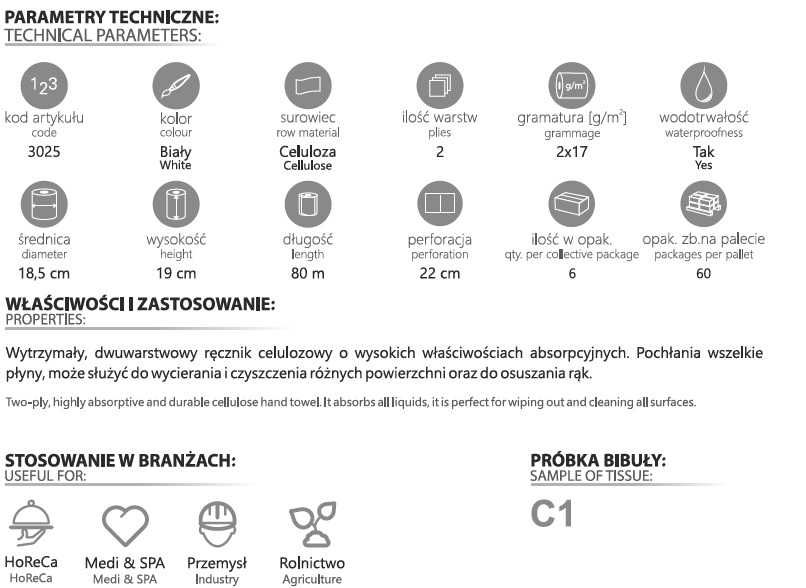 Ręcznik papierowy Ellis Professional 80/2