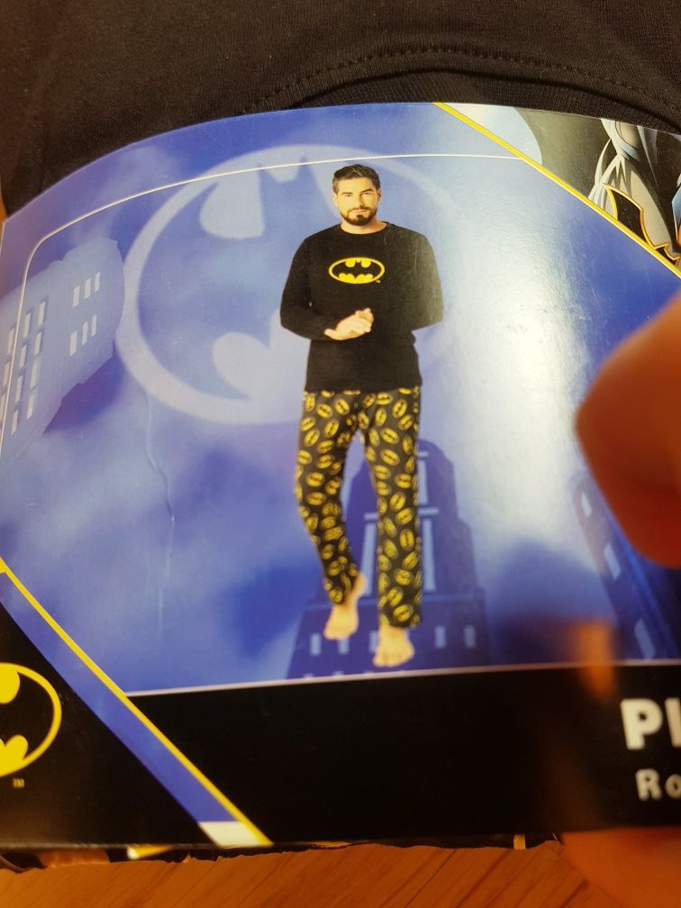 Nowa bawełniana piżama męska marki Batman rozmiar L 100% bawełna