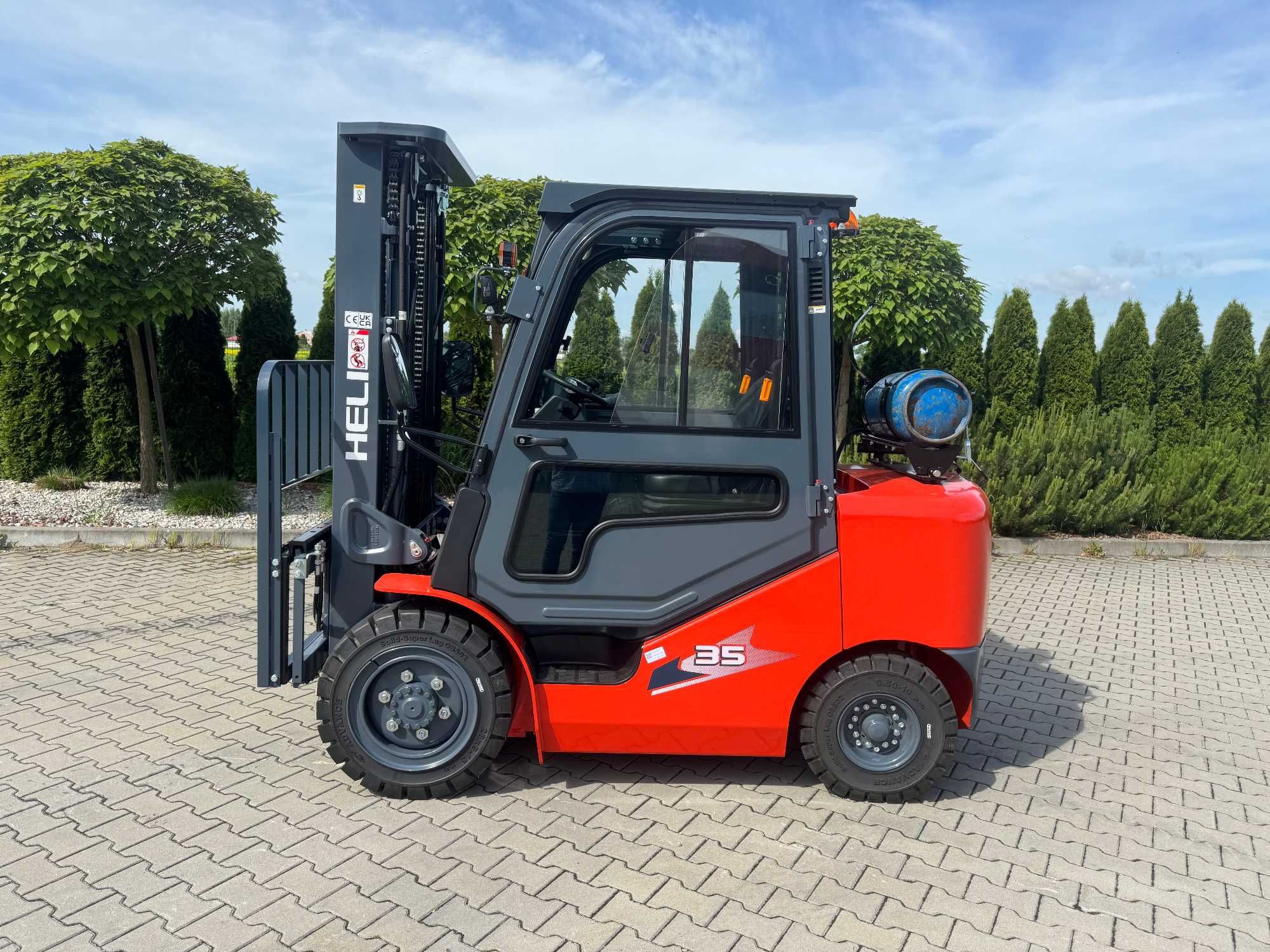 Wózek Widłowy Spalinowy Heli 3,5t Maszt 5,0m Silnik LPG Kubota 2024-12