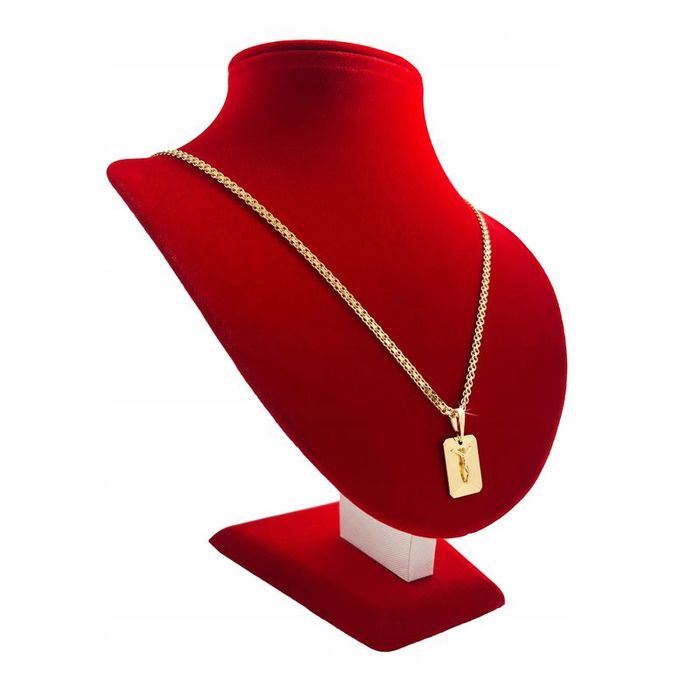 Złoty Łańcuszek I Medalik Pan Jezus Srebro Próba 925 Dla Chłopca Na Ch