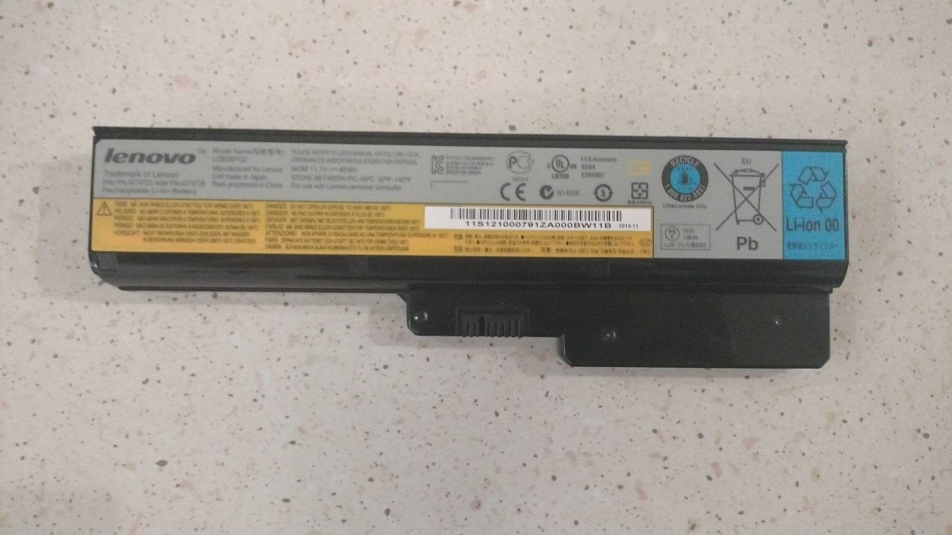 Oryginalna bateria IBM Lenovo G550 L08S6Y02 do laptopa 11.1V 48Wh 4400