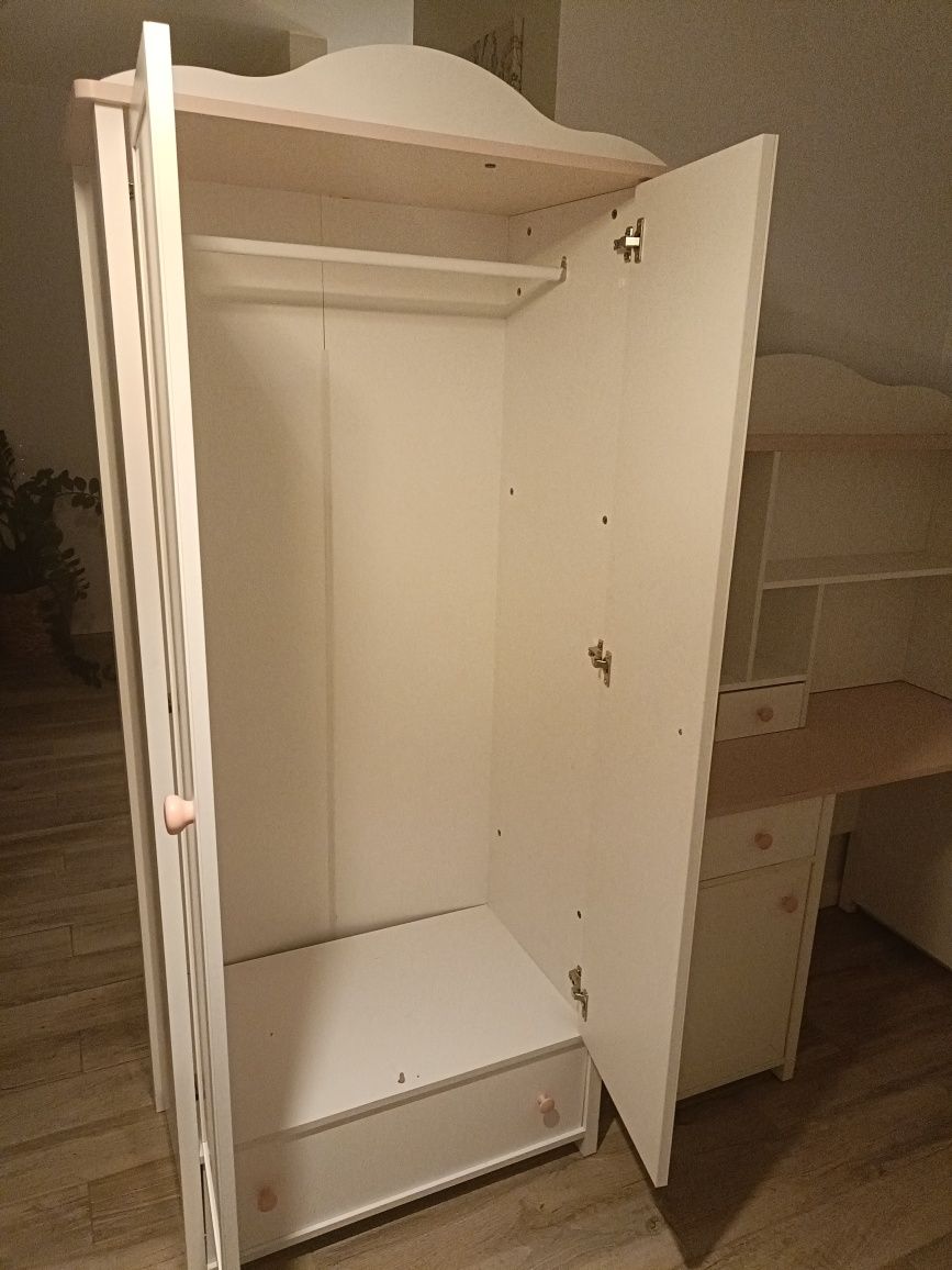 Biała szafa Luna dla dziewczynki