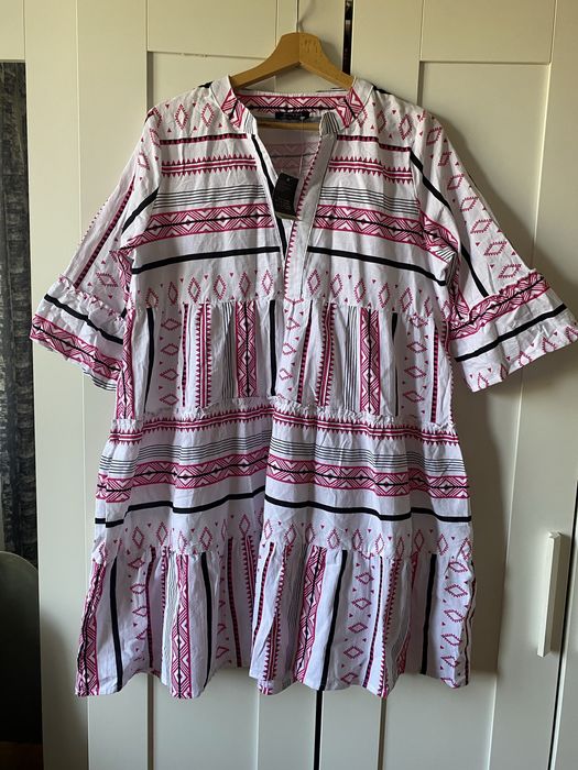 Sukienka luźny krój 100% bawełna boho nowa z metką