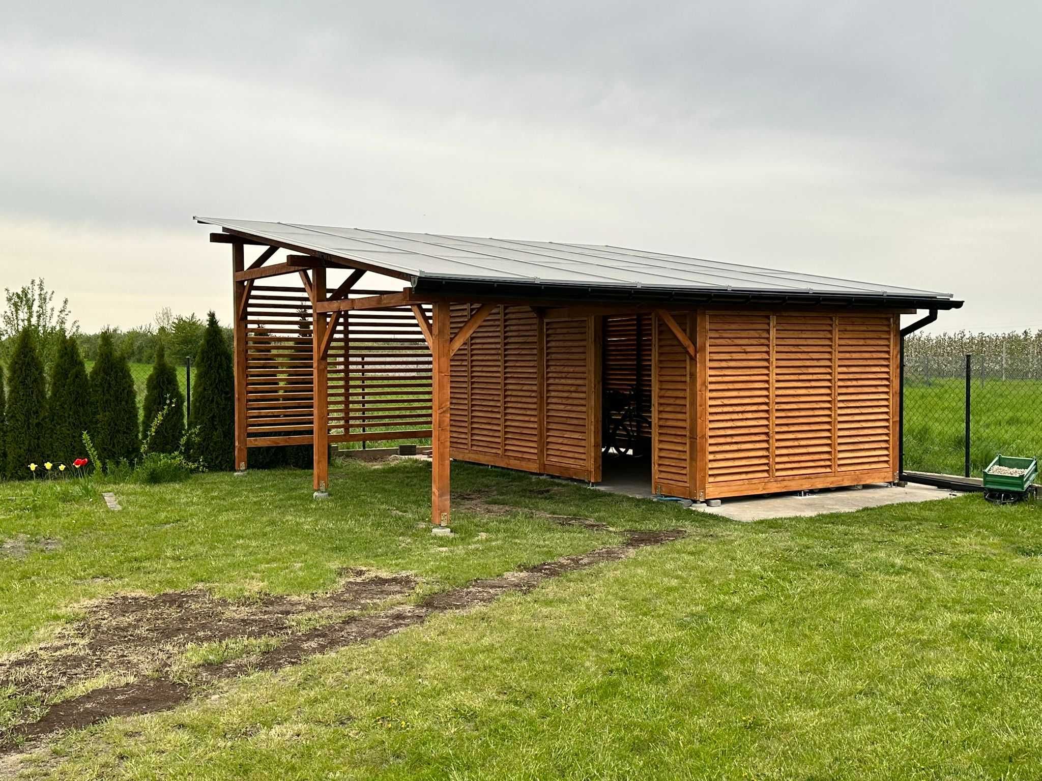 Wiata, Carport z fotowoltaiką 10,35 kWp i magazynem energii 5 kWh!