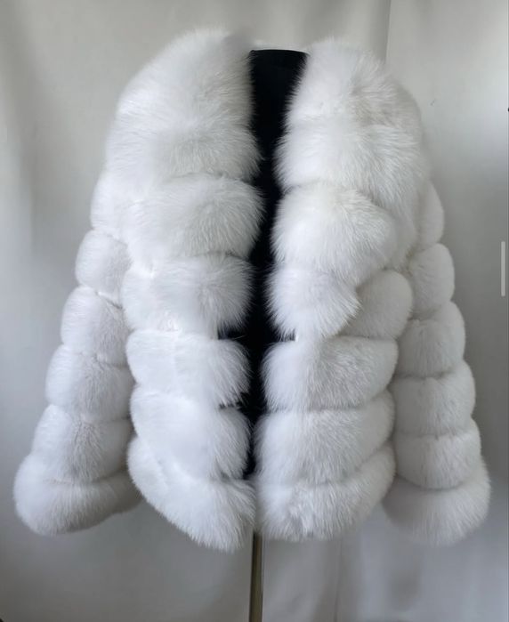 Шуба Автоледі з хутра Песця з Англійським коміром