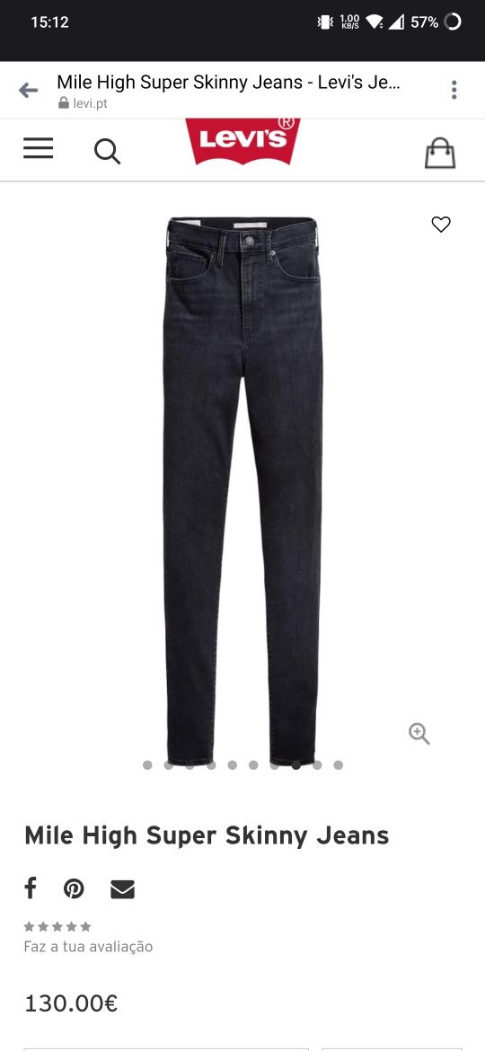 Calças Levis Mile High Super Skinny