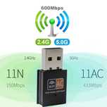 Karta WiFi dual band 5Ghz & 2.4Ghz 600Mbps USB