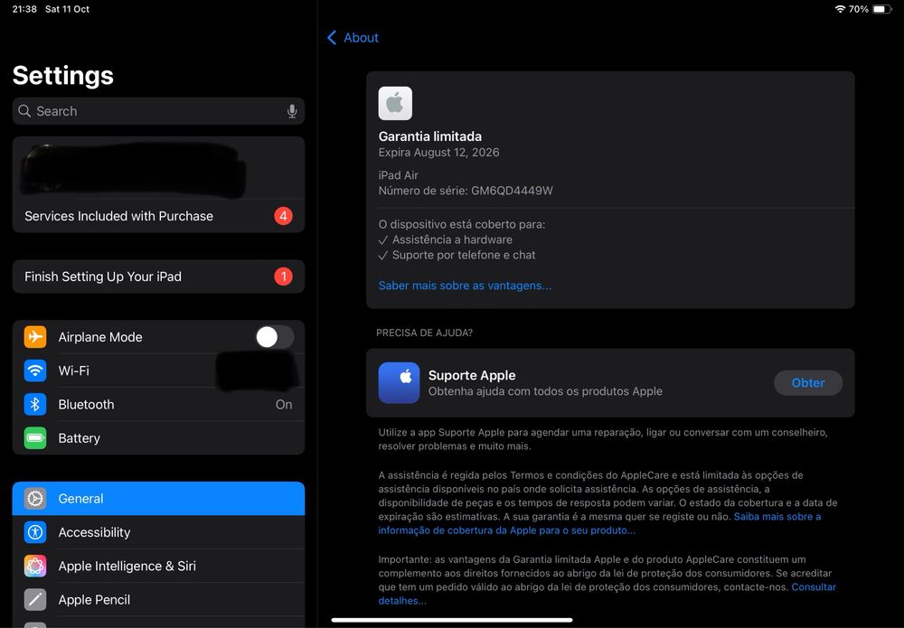 Novo: Ipad Air M3 11’ (2025) Wi-fi  256Gb + Magic Key board