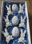 Zajączek z gipsu ceramicznego