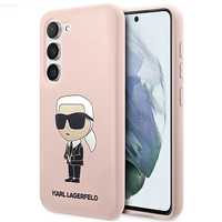 Etui Karl Lagerfeld Liquid Silicone Ikonik S23+ S916 Różowe