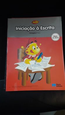 Manual e livro de ficha de portugues do 2°ano alfa da Porto editora