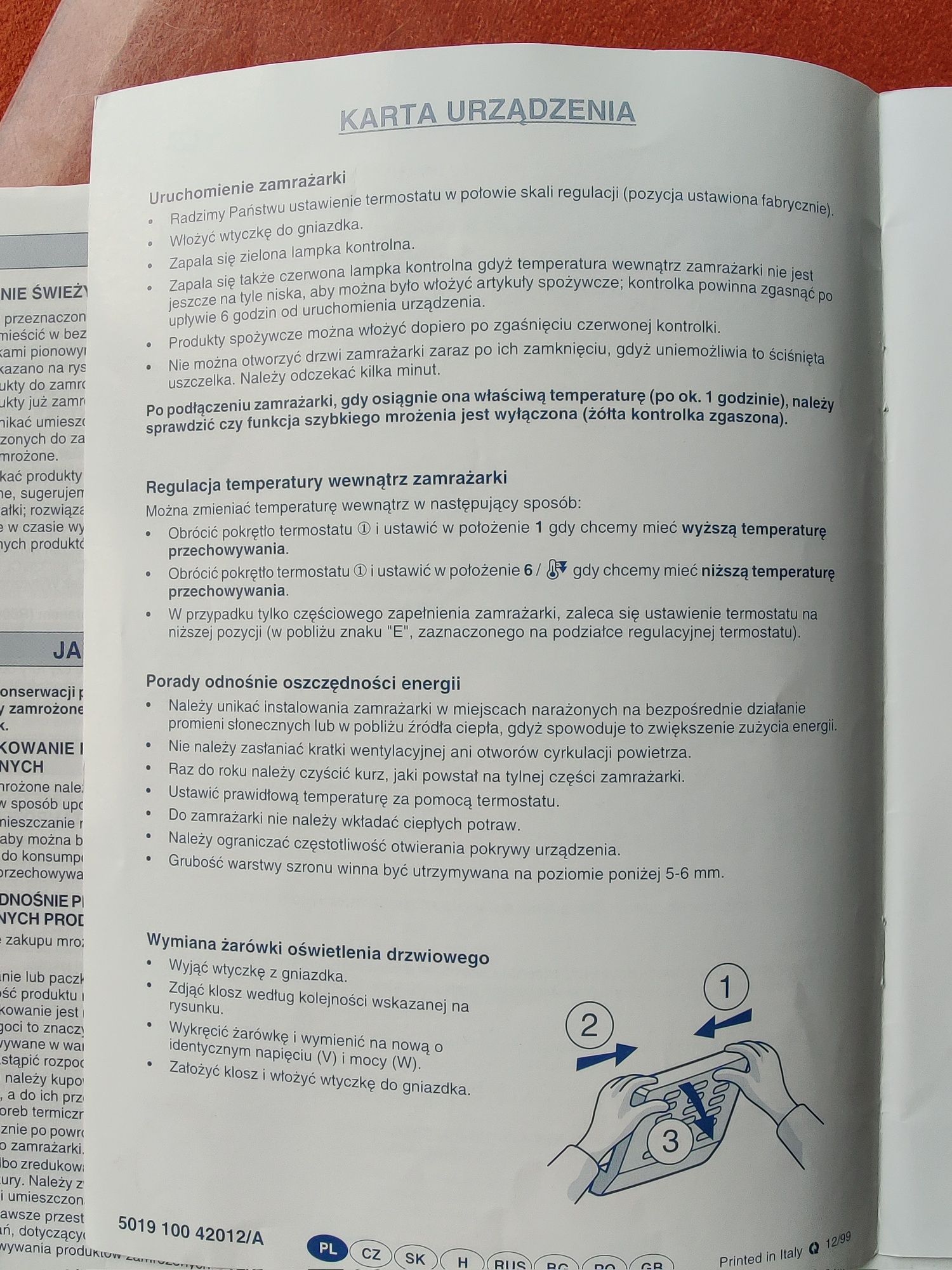 Zamrażarka Whirlpool AFG 522C/H, 212 l, skrzyniowa