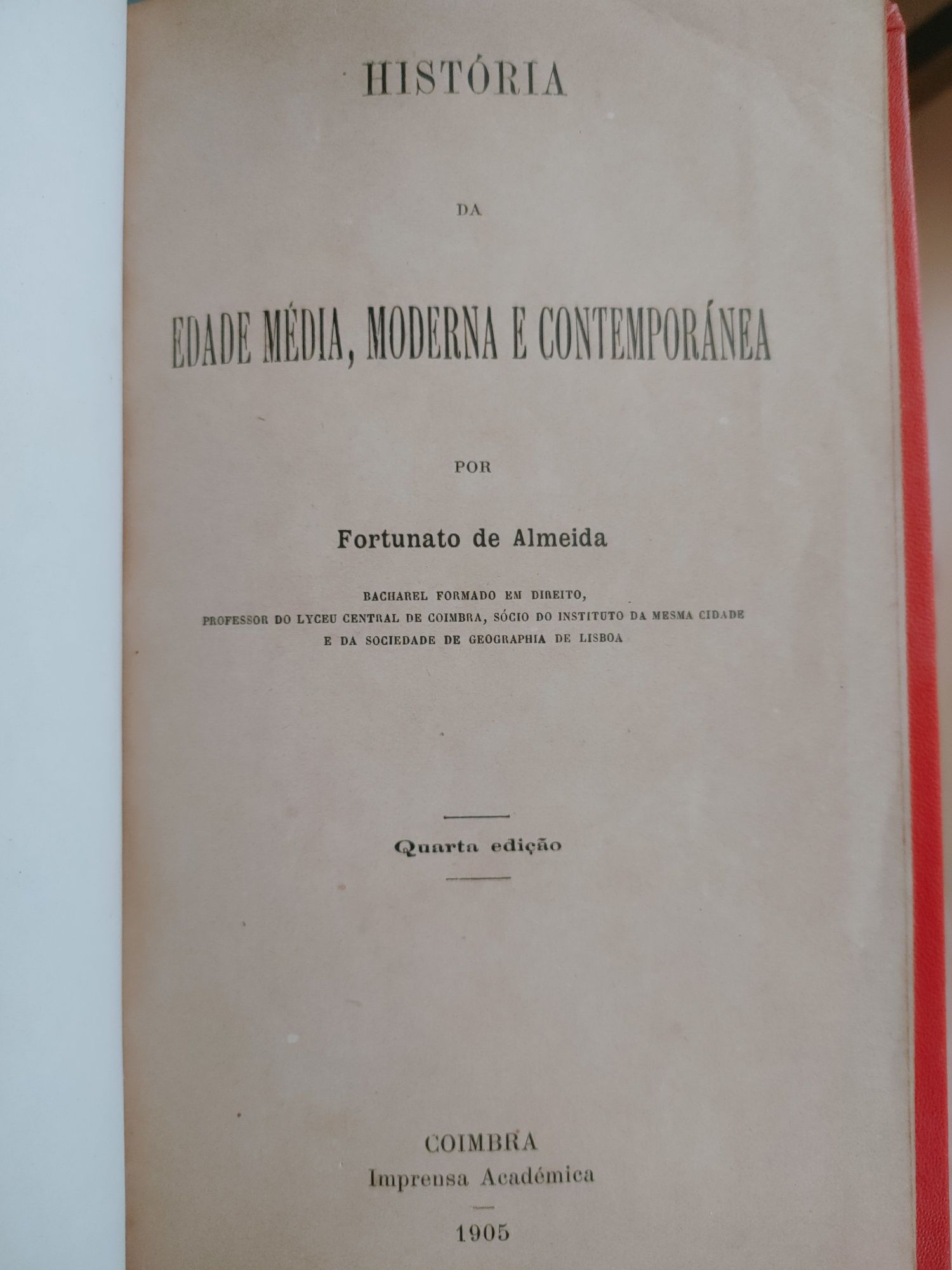 Livro História da Idade Média, Moderna e Contemporânea - 1905