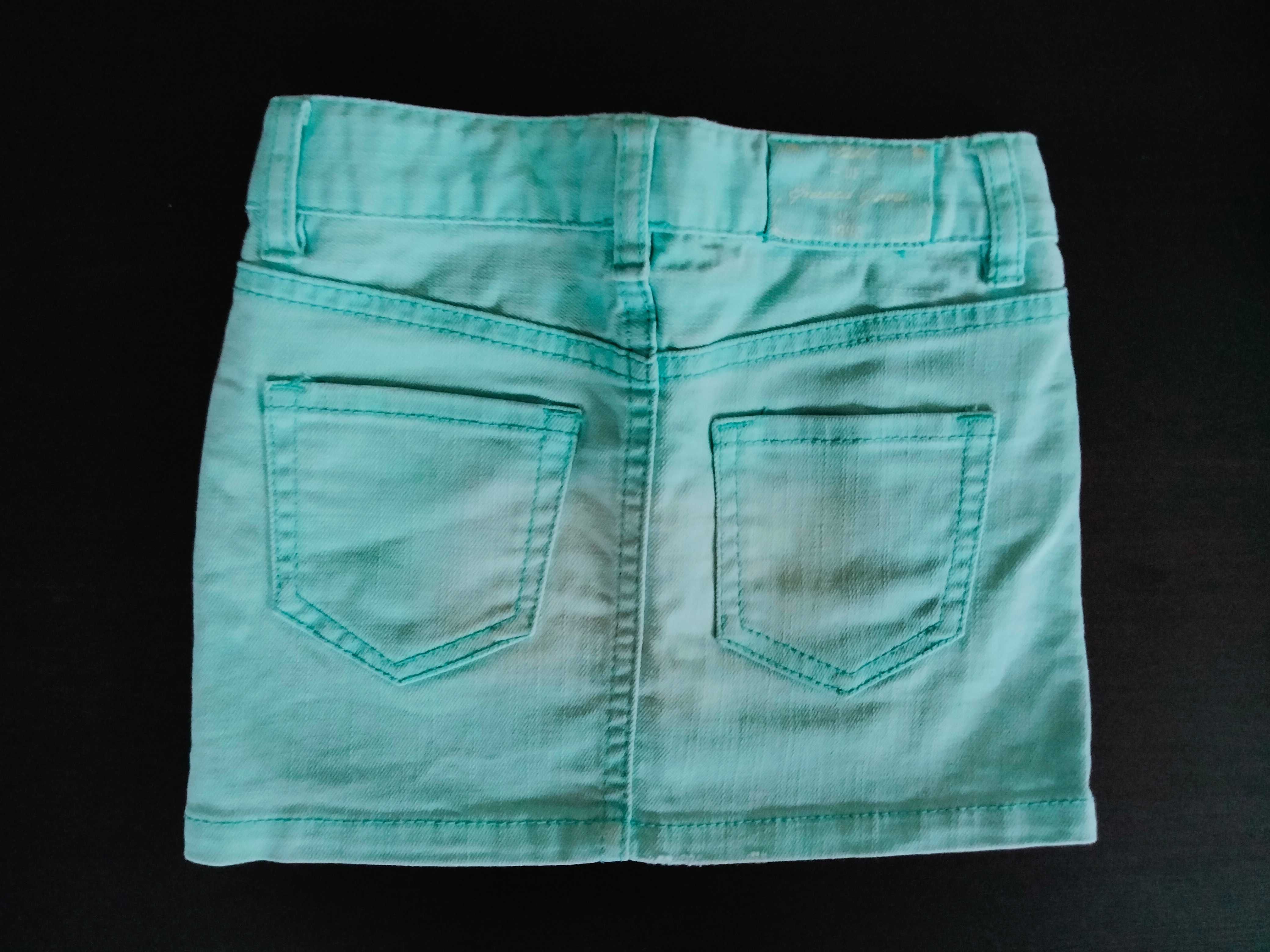 Spódniczka jeansowa H&M rozm. 98 błękitna stan idealny