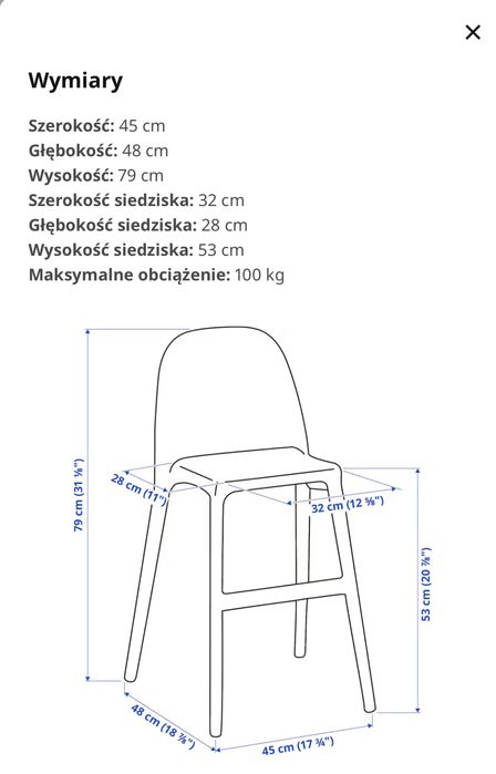 Krzeselko dla dziecka IKEA