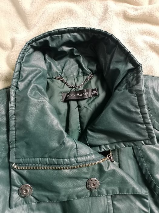 XS/S ramoneska a'la skóra kurtka ocieplana przejściowa jesienna okazja