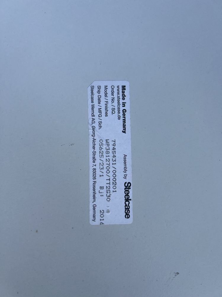 Stół warsztatowy biurko 160x80 niemiecki steelcase transport