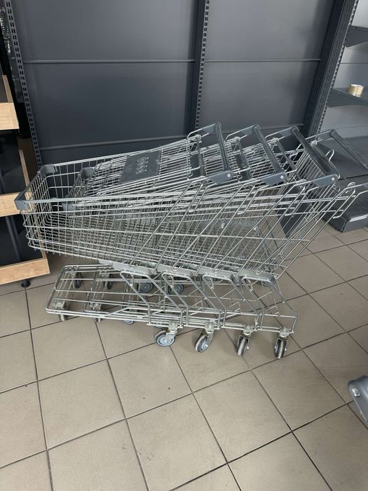 Візок для супермаркету 80л металевий