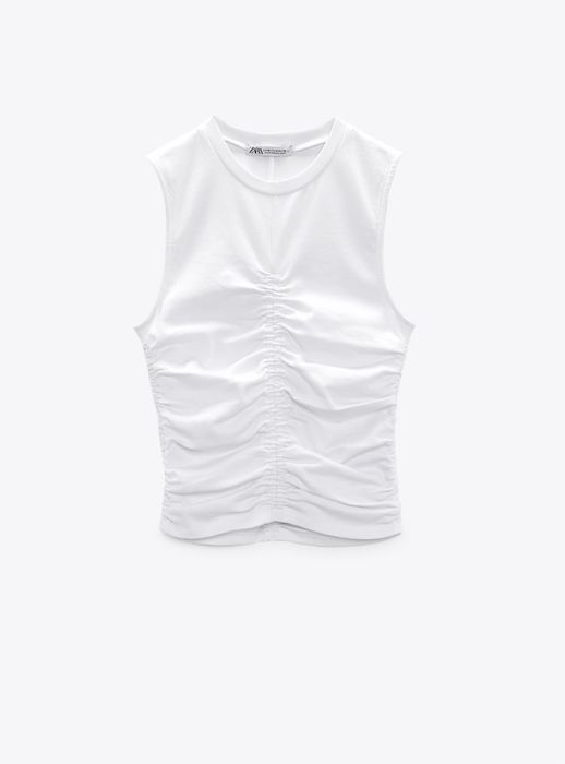 Zara bualy tshirt crop top s/m 38m
