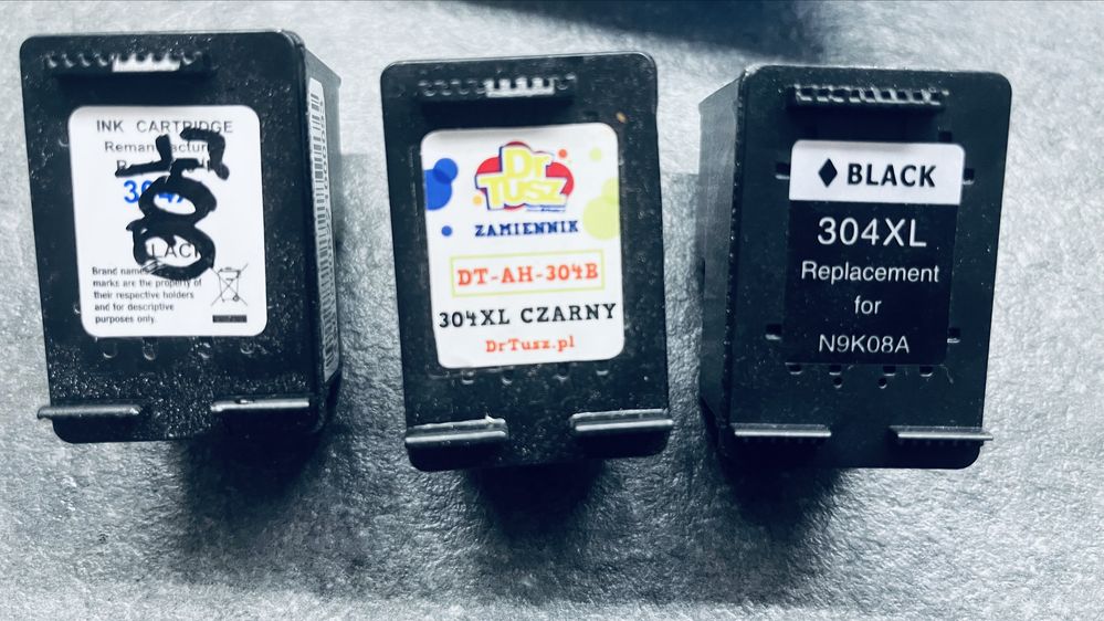 Puste pojemniki po tuszu hp 304 6 sztuk