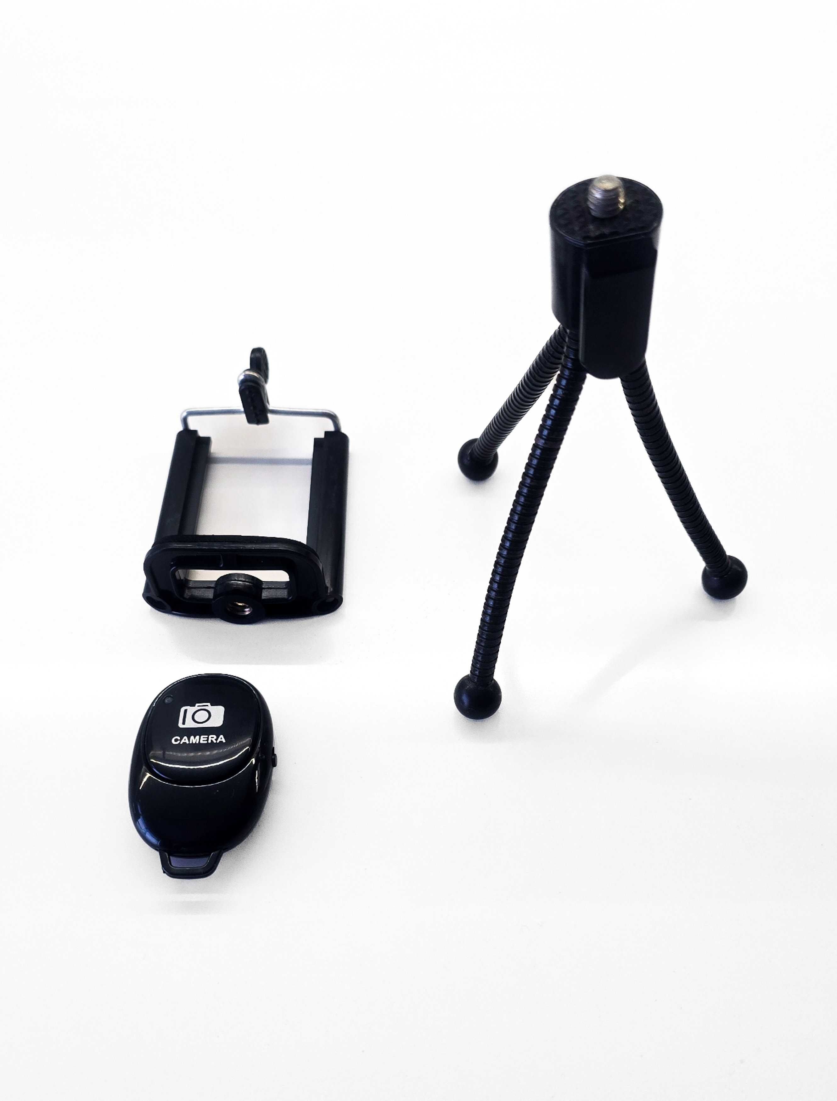 Mini Tripé Smartphone/Máq. Fotográfica + Adaptador + disparador NOVO