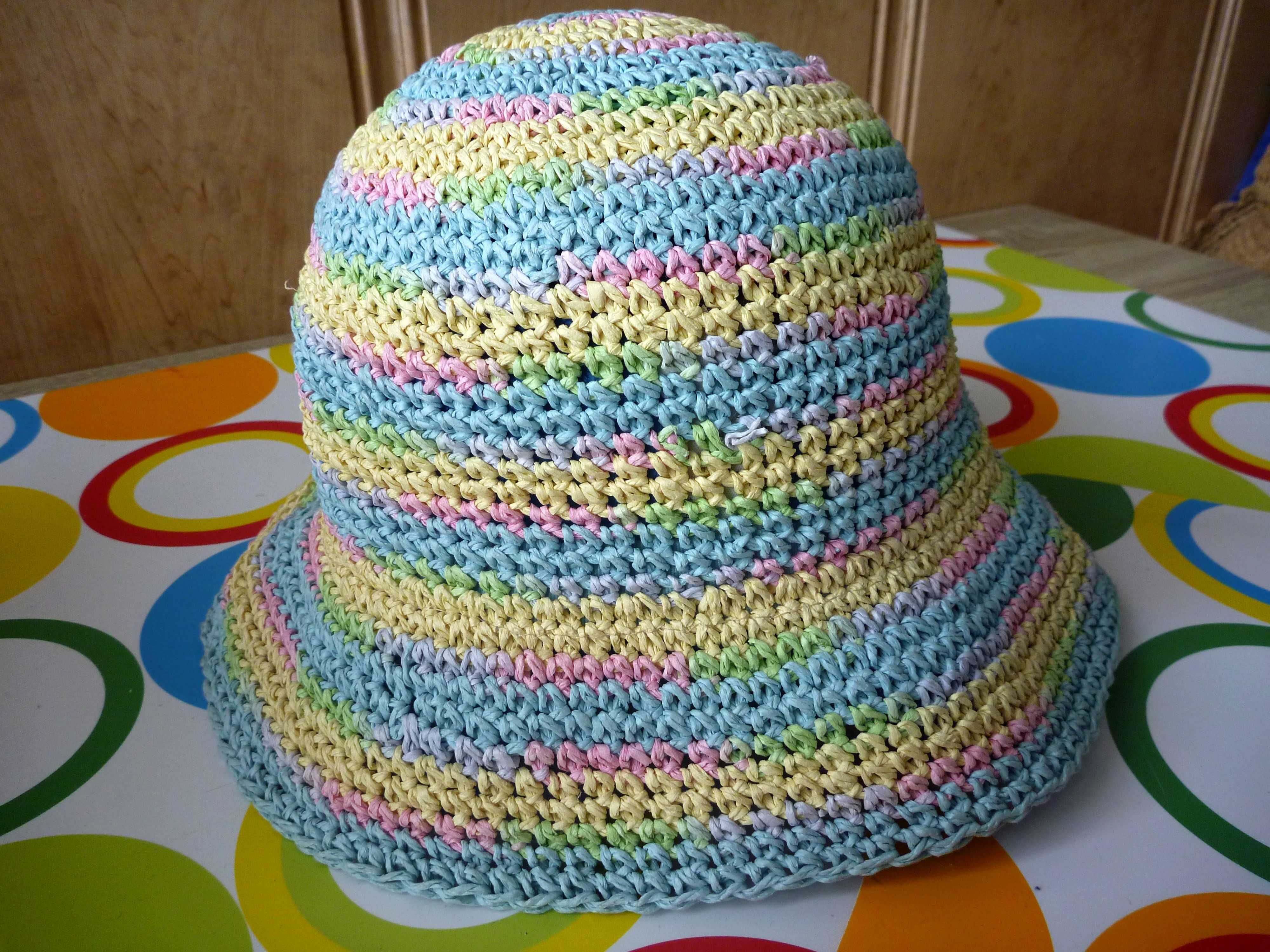 Kolorowy kapelusz czapka kapelusik dziewczęcy - 54 cm