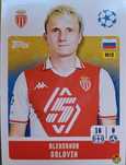 Naklejka kolekcjonerska Topps – Aleksandr Golovin (Rosja / AS Monaco)