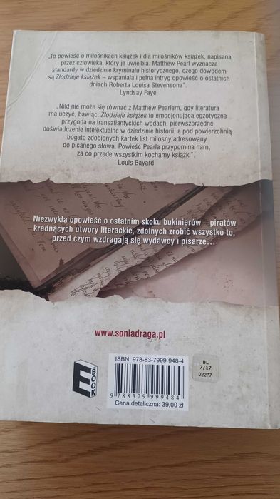 Książka Złodzieje książek Matthew Pearl