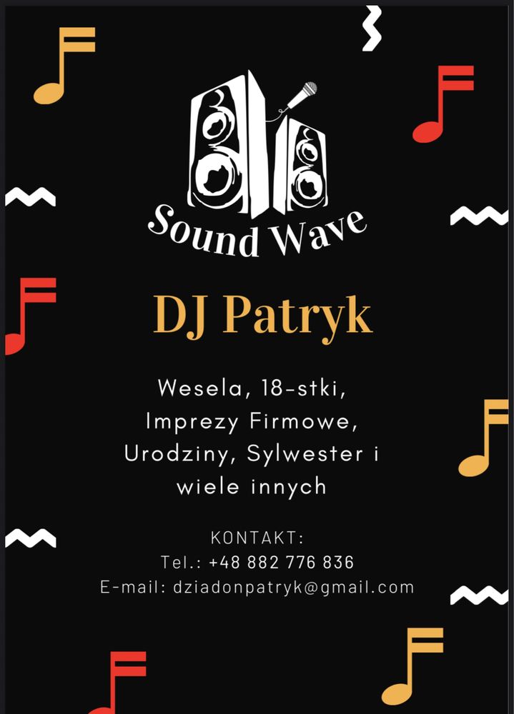 Dj Patryk na wesela, 18-stki, urodziny, jubielusze, imprezy firmowe