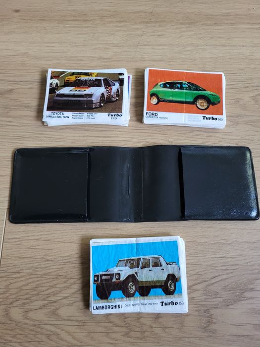 Kolekcja obrazki auta motocykle z gumy do żucia Turbo lata 80 i 90 te