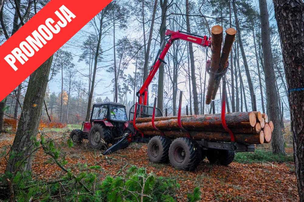 Przyczepa leśna Krpan GP11GD6,6K+ z żurawiem 6,6m nośność 11 ton