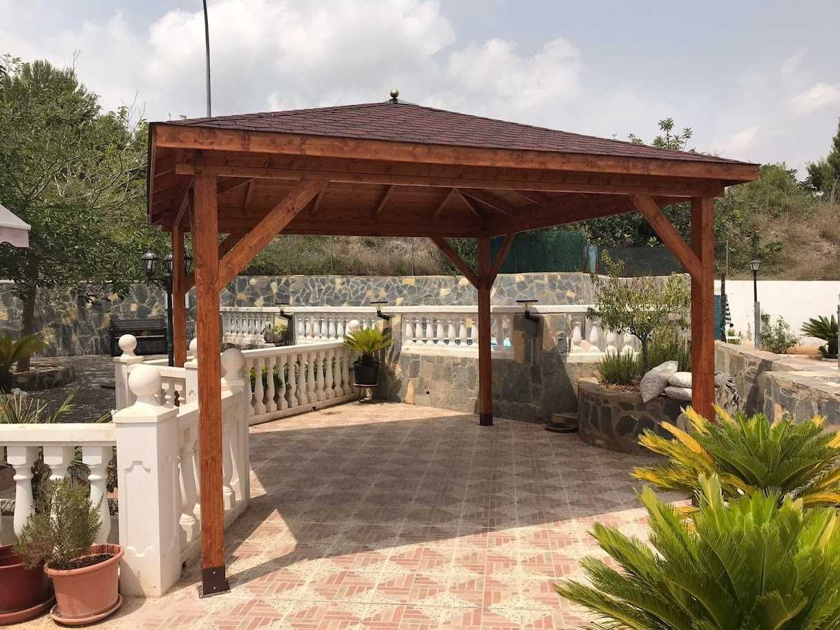 Pérgola LANZAROTE a Quatro Aguas de 4x4