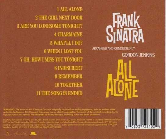 Frank Sinatra "All Alone" CD (Nowa w folii)