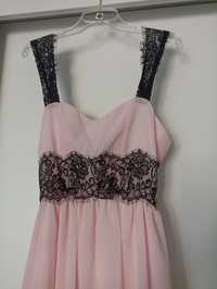 Sukienka różowa szyfonowa