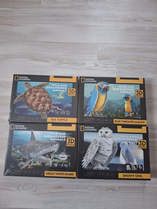 3D пазли CubicFun: Зникаючі тварини "Морська черепаха".