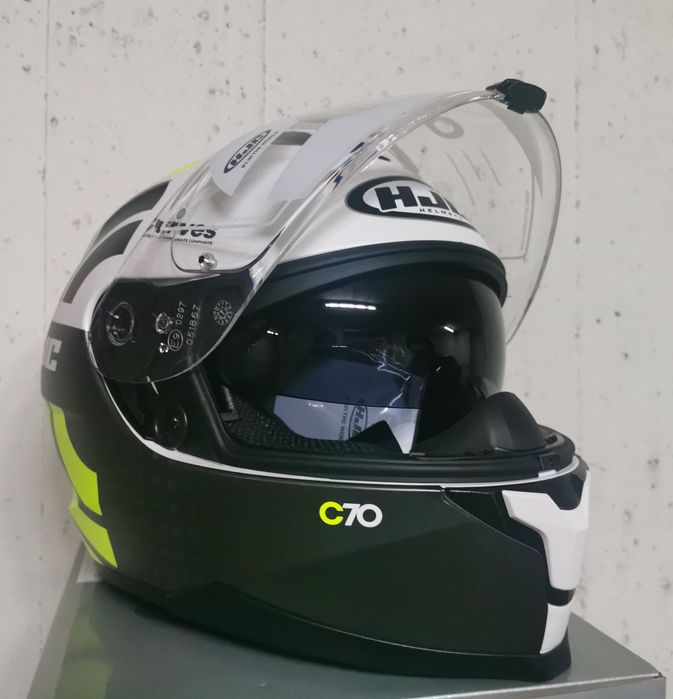 Capacete HJC C70 Curves White/ Yellow Gloss [ S ]( NOVO )