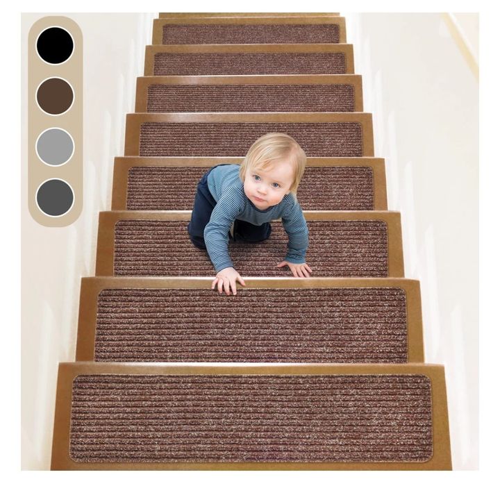 Maty schodowe ToStair, 76cmx20cm 15 sztuk antypoślizgowe stopnie schod