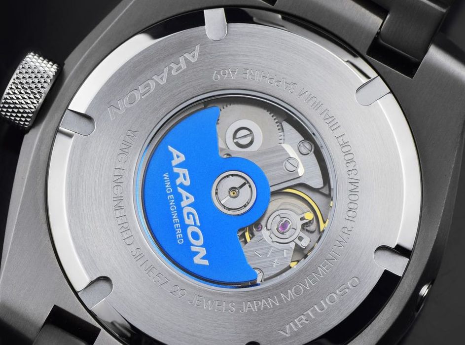 Часы ARAGON Virtuoso TITANIUM Ceramic Sapphire Automatic 44 mm 1000MT