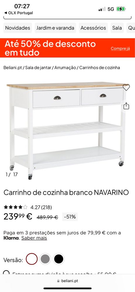 Carrinho de cozinha Beliani