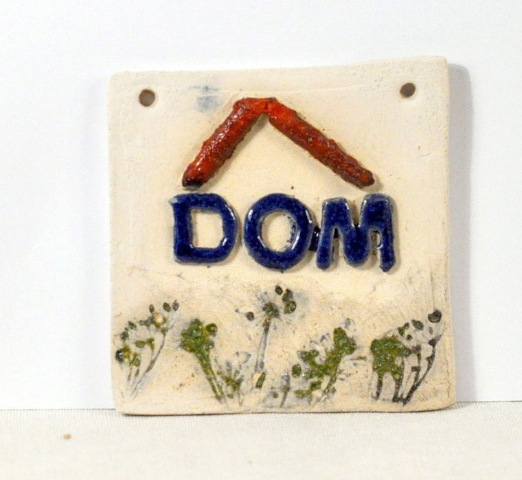 Tabliczka ceramiczna ręcznie wykonana