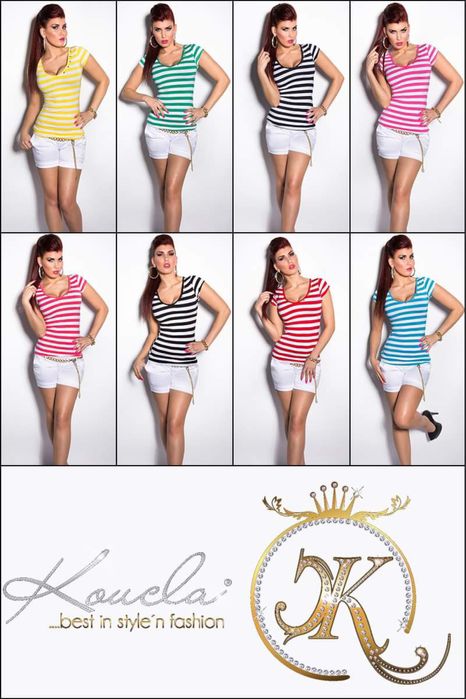 Camisola Listrada com Botões