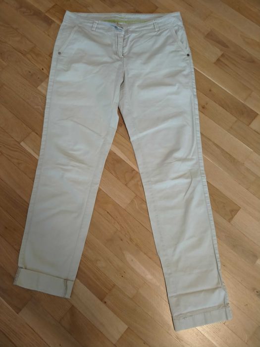 Spodnie damskie, jasne, materiałowe, GRINO, Polecam