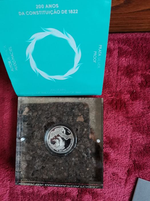 Moeda prata proof - 2,5€ "200 Anos da constituição' Portugal 2022