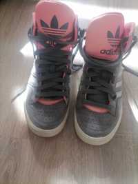 Buty adidas sneakersy Adidas szaro różowe 39/40 jesień