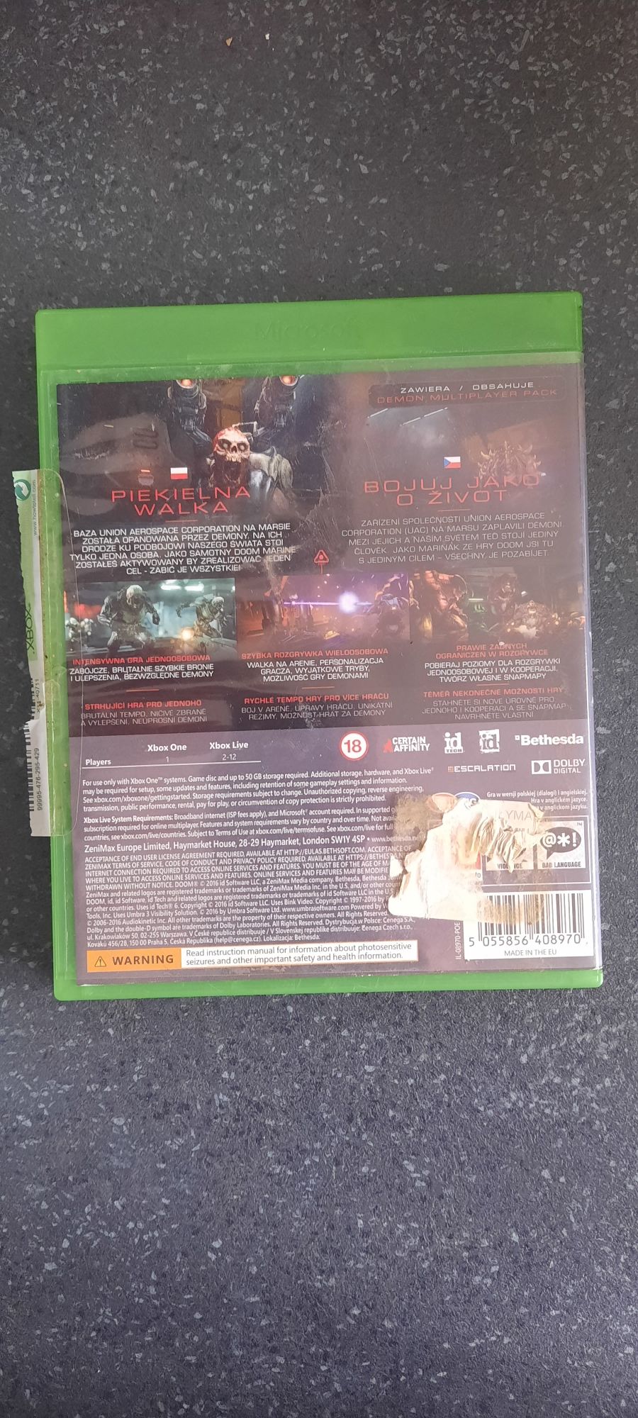 Doom xbox one wersja PL czytaj opis