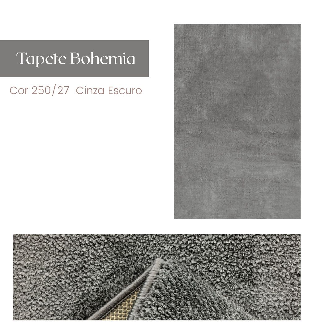 Tapete Bohemia Cinzento Escuro - 200x290cm By Arcoazul