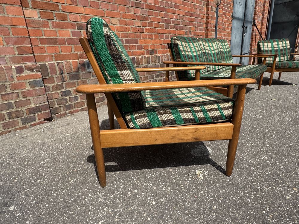 Skandynawski zestaw wypoczynkowy sofa+2fotele, lata60.vintage, design