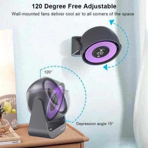 Вентилятор портативный 4000 mAh Super Fan