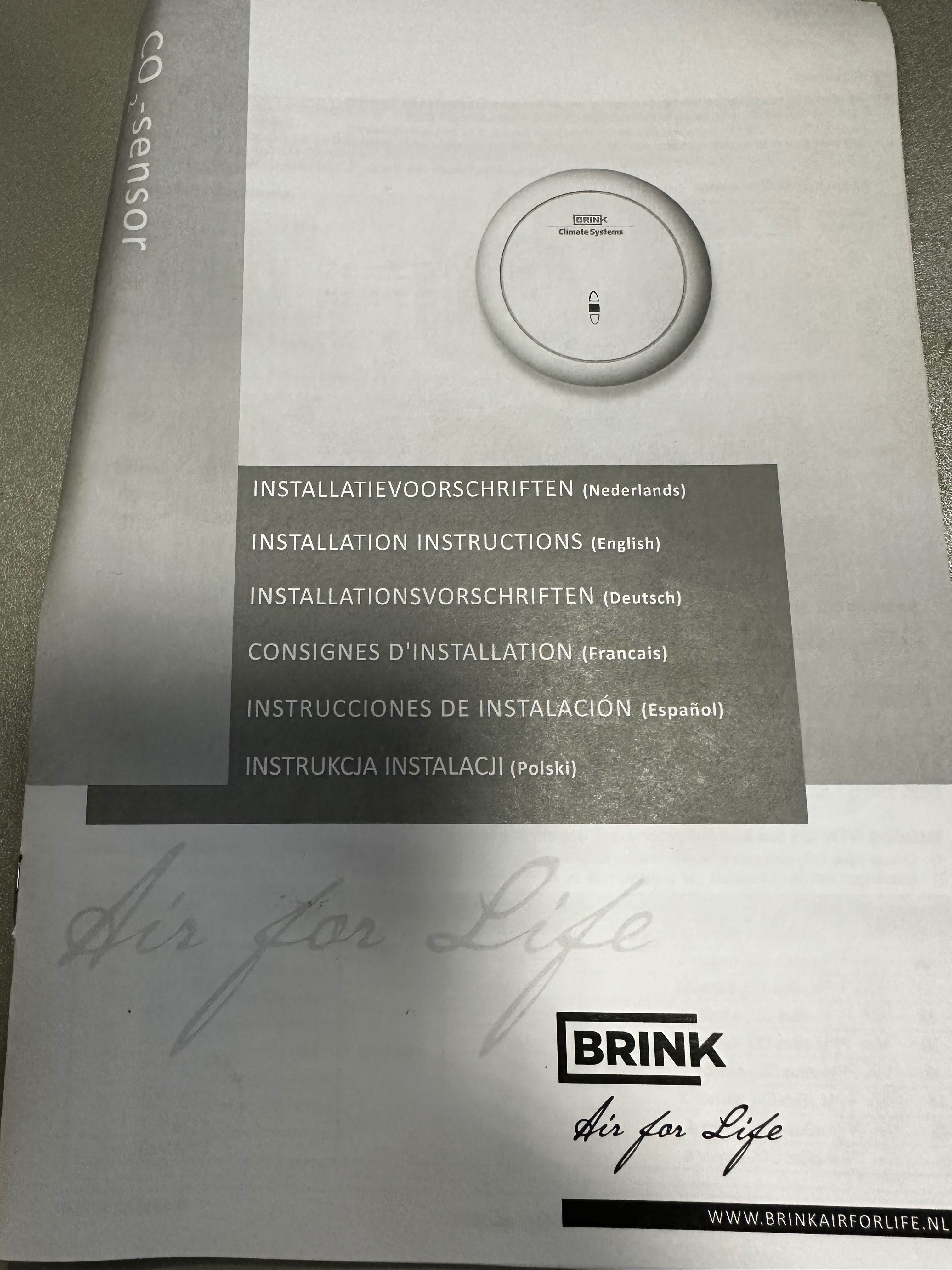Czujnik CO2 Brink E-bus