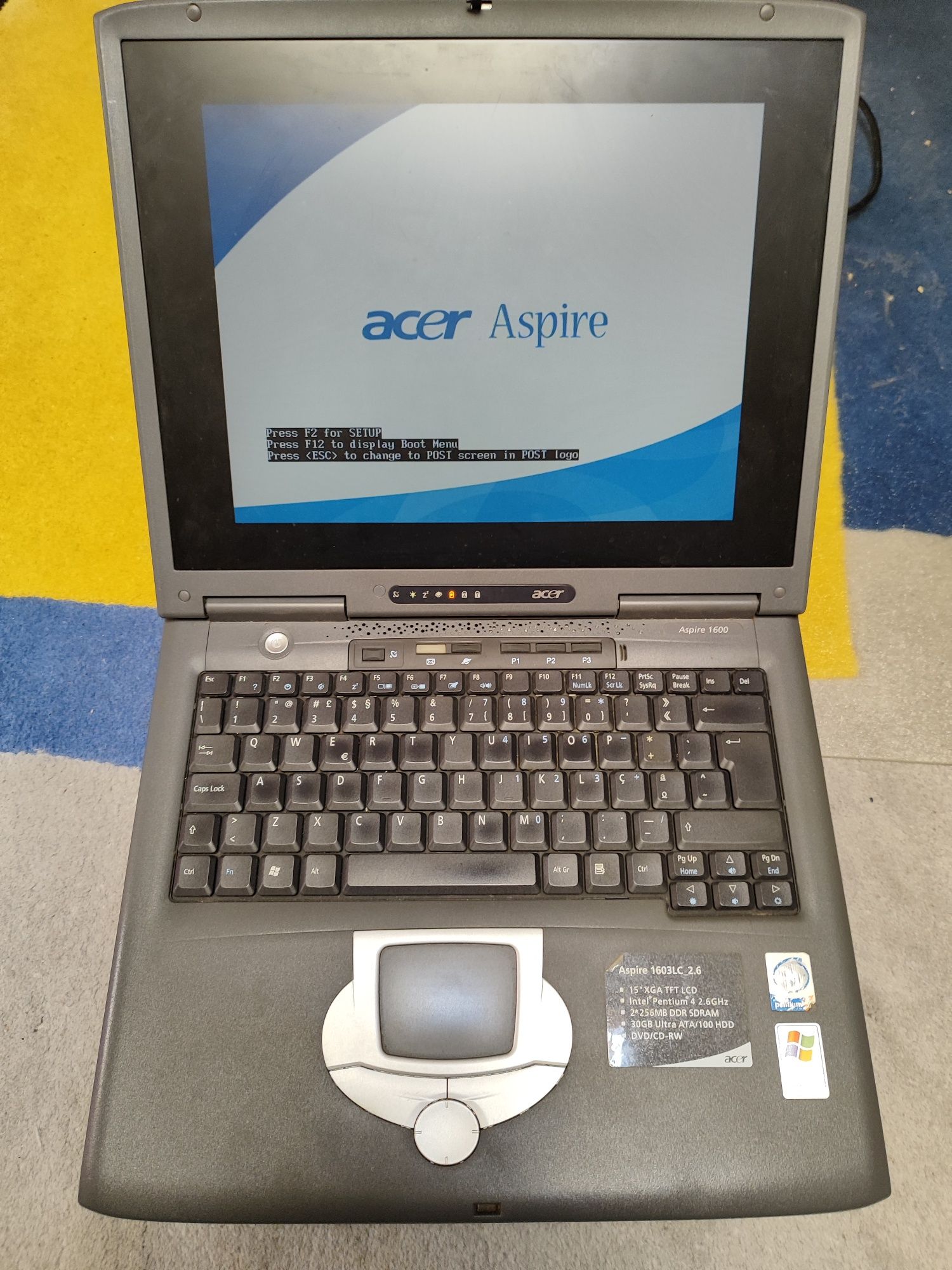 Portátil Acer aspire 1603